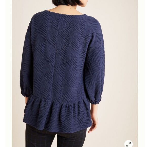 NWT Anthropologie by Maeve Mikayla Peplum Top - Picture 4 of 5